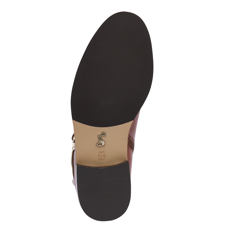 Joules Cottenham Short Leather Strap Boot - Tan-4